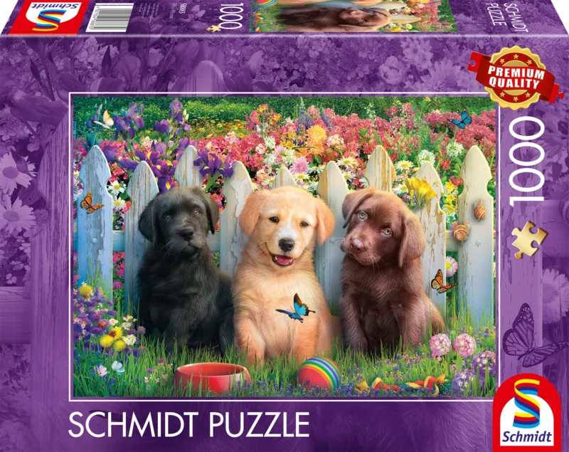 Süße Welpenszene