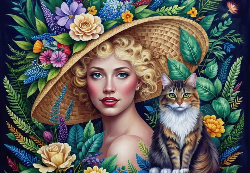 Die Dame und die Katze