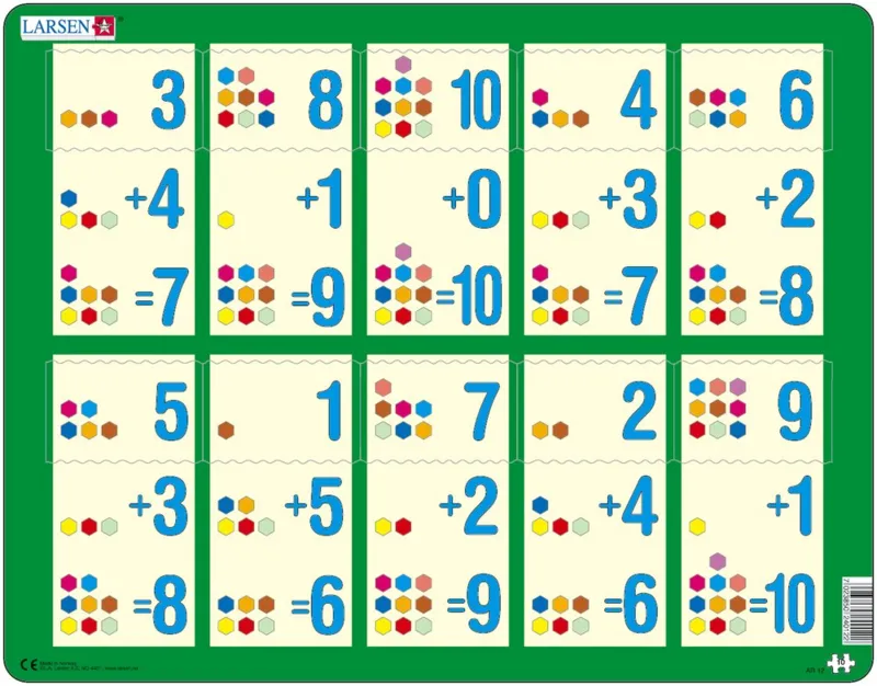 Rahmenpuzzle - Mathematik: Addition von 1 bis 10