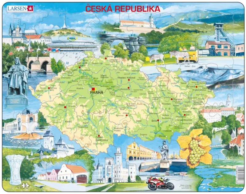 Rahmenpuzzle - Tschechische Republik (auf Tschechisch)