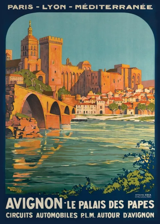Roger Broders - Avignon, le Palais des Papes, 1922