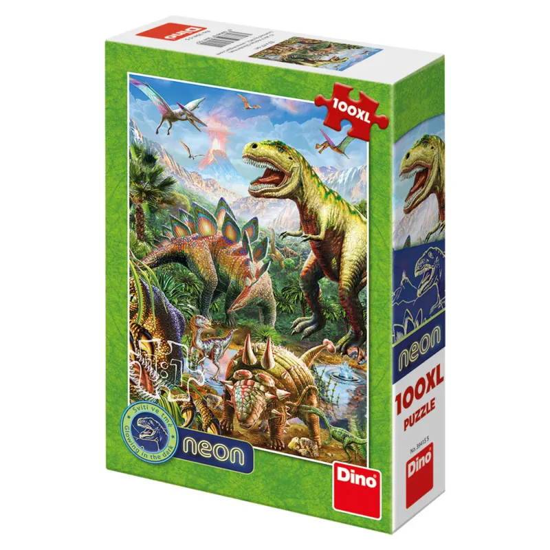 XXL Teile - Neon Puzzle - Dinosaurier