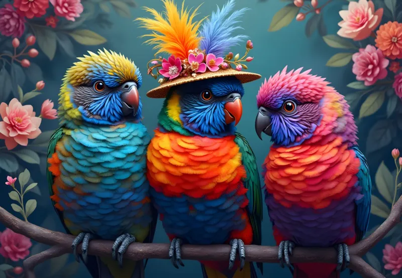 Regenbogenpapageien