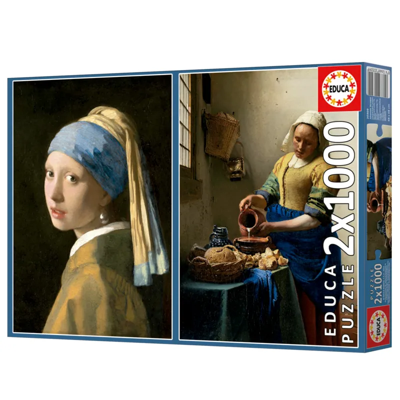 2 Puzzles - Girl with a Pearl Earring & The Milkmaid. Johannes Vermeer