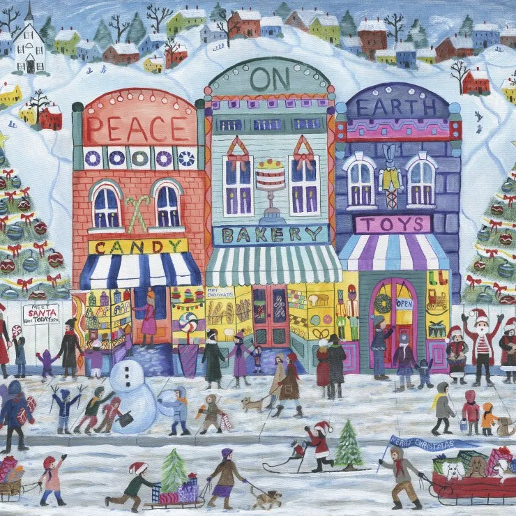 Weihnachtsdorf Frieden auf Erden