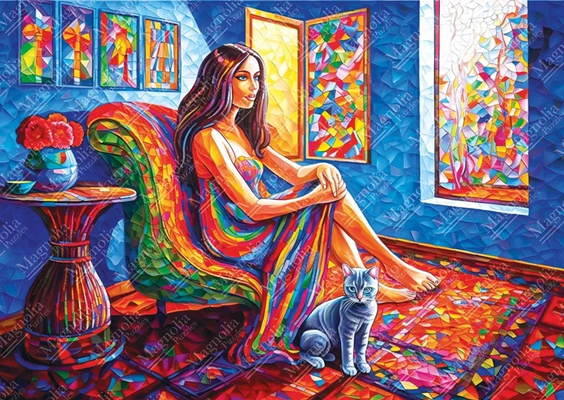 Woman with Cat