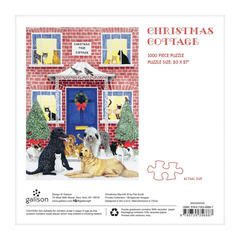 Weihnachtshütte – Quadratisches Box-Puzzle mit 1000 Teilen