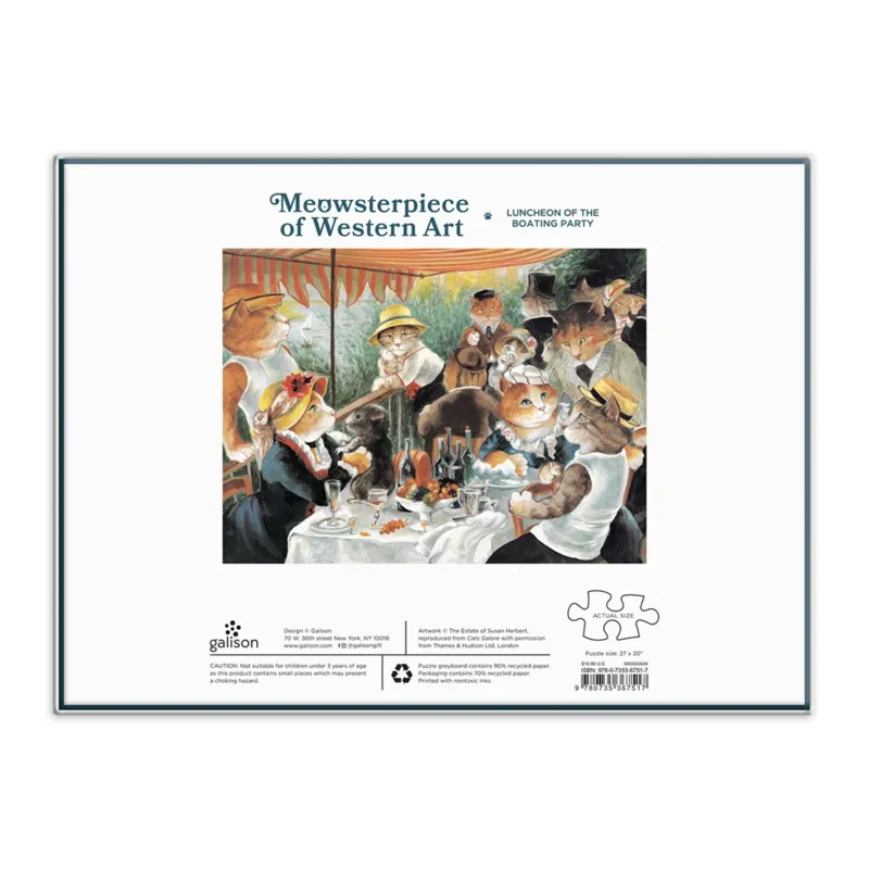 Luncheon of the Boating Party Meowsterpiece - 1000 Piece Puzzle