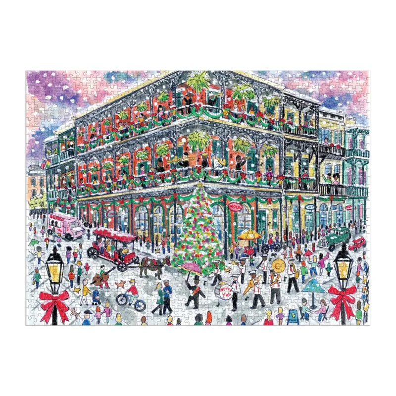 Weihnachten in New Orleans – 1000-teiliges Puzzle mit Quadratischer Box