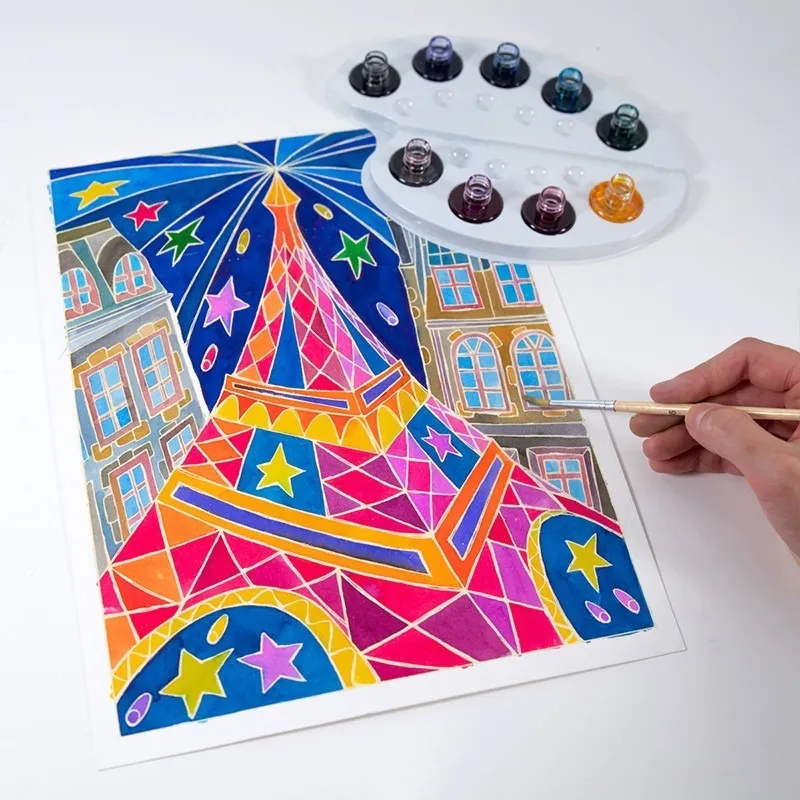 Aquarellum - Paris Bei Nacht
