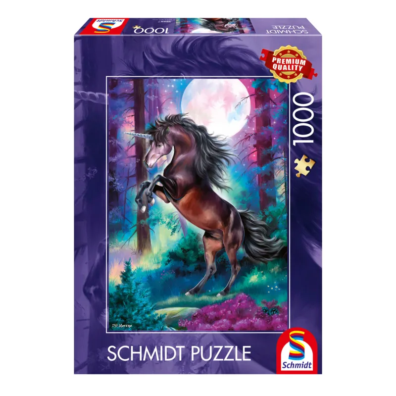 Einhorn bei Vollmond