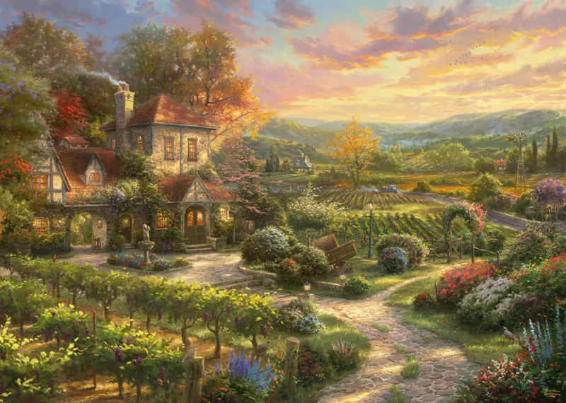 Thomas Kinkade - In den Weinbergen
