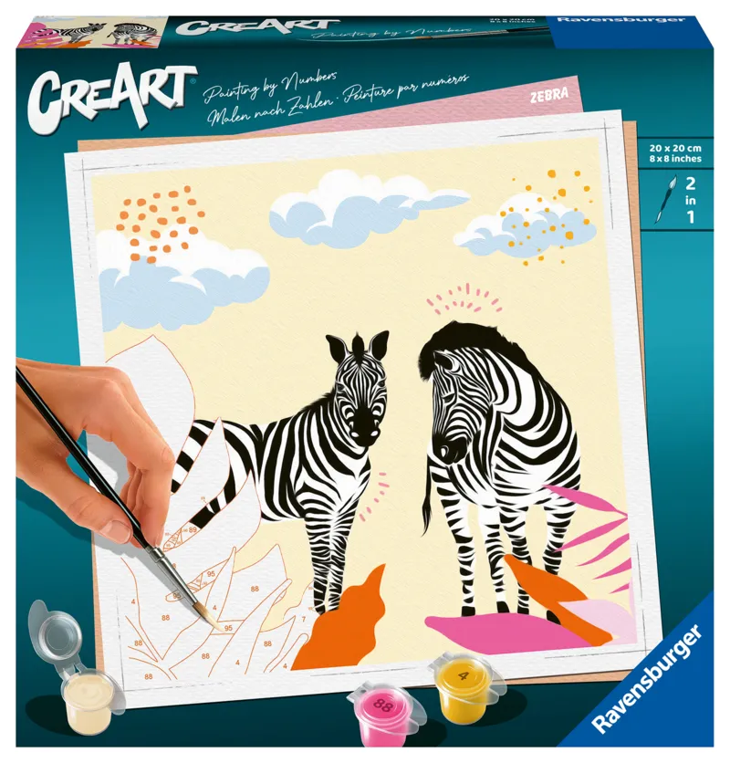Malen nach Zahlen - CreArt - Zebra - Jolane Edition