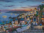 Sonnenuntergang über Santorin