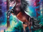 Einhorn bei Vollmond